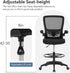 PayLessHere Ergonomic Drafting Chair Tall Office Chair High Adjustable Standing Desk Chair with Lumbar Support Mesh