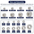 ZQZ 345 Pack 4#40 6#32 8#32 10#24 10#32 12#24 1/4-20 5/16-18 3/8-16 7/16-14 1/2-13, 304 Set SAE Hex Nut & Lock Nuts