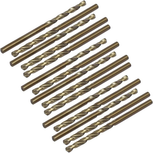 uxcell 3.3mm Drilling Dia HSS Cobalt Metric Spiral Twist Drill Bit, 15pcs Rotary Tool