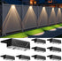 Srtyuo Solar Fence Lights Outdoor - 3 Color Modes(3000K/4000K/6000K), IP55 Waterproof Solar Lights,