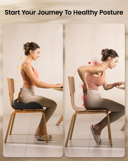 Tailbone, ProtoArc Seat Cushion, Office Chair Cushion for Sciatica, Coccyx Cushion, Ergonomic Memory Foam Seat Cushion