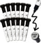 KleenSlate (12) Pack Large Black Dry Erase Markers with Eraser Cap, Round Point