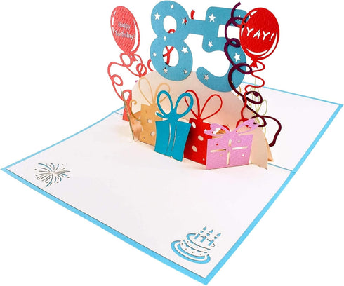 iGifts And Cards Happy 85th Birthday - 3D Pop Up Greeting Card, Unique Celebration for Husband, Wife, Friend