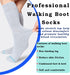 Aisesine 2 Walking Boot Sock Replacement Extra-Wide Knee High Socks for Foot Brace,Fracture Boot Men & Women Pairs