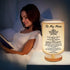 Dimmable To My Mom Mother Day Birthday Gifts - Engraved Table Lamp, Bedside Nightstand Lamp, Fabric Desk Lamp Shade
