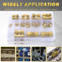 46pcs Brass Compression Tube Pipe Fittings Assortment Kit, 1/8" to 1/2" OD Compression Union Connector & Sleeves