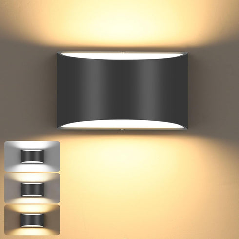 TRLIFE Modern Wall Sconces, 3000K/4000K/6000K Selectable and Dimmable LED Wall Sconce 12W
