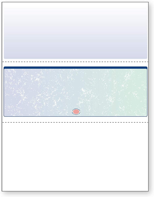 DocuGard Blue/Green Prismatic Middle Check - 8.5 x 11 Inches, 24 lb, 500 Sheets, 1 Check Per Sheet