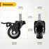 Caster Wheels 2 inch Total Locking Stem Casters, 3/8" -16 x 1" (Stem Diameter 3/8", Stem Length 1") Threaded Stem Casters Swivel Casters Set of 4 Heavy Duty Castors Black