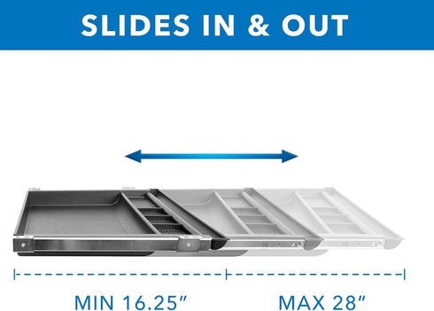 MOUNT-IT! Large Under Desk Pencil Drawer, 21.25” Width, Ball Bearing Slides Out Tray Organizer for Office Accessories