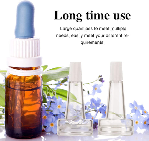 Beaupretty 100Pcs Glass Dropper Cap for Eye Dropper Bottle, Serum Vial, Trumpet Cap, Travel Test Sample Perfume