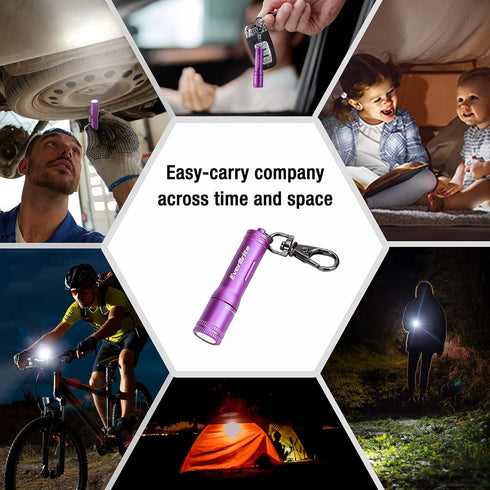 EverBrite Mini Keychain LED Flashlight, Portable Pocket Torch for EDC, Camping, Emergency