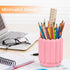Silicone Pink Pen Holder, Cute Desk Accessories for Kids, Office Decor, Pen Pot Organizer for Desktop