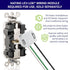 M8200-ILW 15-Amp, 2P, 3W, Leviton Lev-Lok Illuminated Face, Straight Blade, Hospital Grade, Isolated Ground, Modular