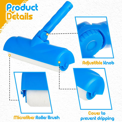 2 10 Inch Lasnten Pcs Ceiling Paint Roller with Shield Adjustable Head No Drip Kit Without Splatter for Walls
