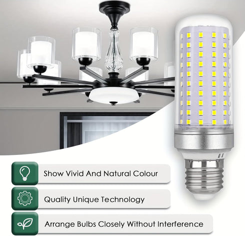 HJFF Bulb 300w Bulbs 5000 5000K 40W Bulb E26/E27 Led Light Equivalent led Lumen Cool Daylight White Waterproof led Corn