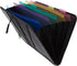 Case It Black 5-Tab Binder Accessory, 6 Pocket Expanding File, Fits Standard 3 Ring Letter Size Binder