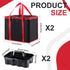 Maxdot 4 Pack Insulated Food Delivery Bag and Portable Drink Carrier with Handle Cup Caddy Portable Storage Bag Hot