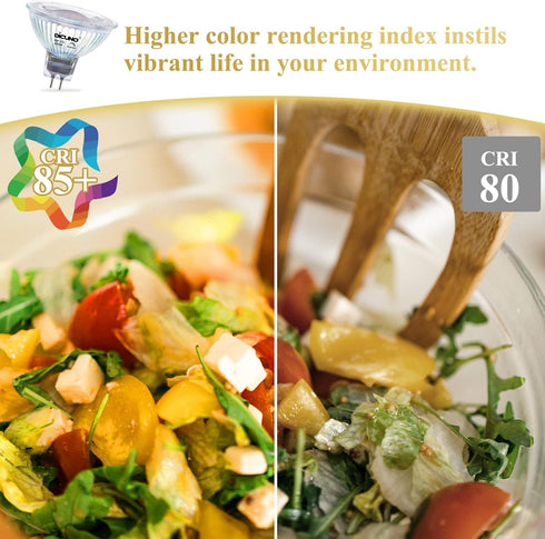 DiCUNO MR16 LED Bulb Dimmable, 60W Equivalent, 4000K Natural White, GU5.3 Base, 6W, 40 Degree Beam Angle, 6 Pack