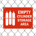 SmartSign "Empty Cylinder Storage Area" Sign | 10" x 14" Aluminum