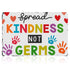 Spread Kindness Not Microbes Be Kind Poster - Motivational Classroom Decor, Health Posters for School Nurse Office Wall