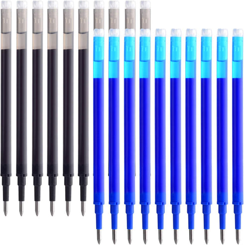 ParKoo Gel Ink Refills, Pack of 20, Compatible with FriXion and Friction Erasable Gel Pens, Extra Fine Point 0.5 mm,