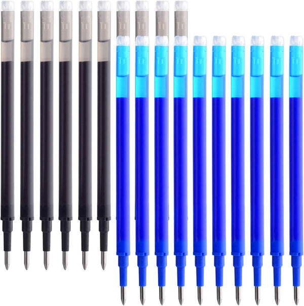 ParKoo Gel Ink Refills, Pack of 20, Compatible with FriXion and Friction Erasable Gel Pens, Extra Fine Point 0.5 mm,