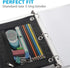 Sooez 2 Pack Pencil Pouch for 3 Ring Binder, Fabric Binder Bags with Zipper and Reinforced Grommets for School Supplies