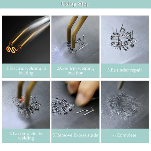 JMIATRY 2000 PCS Plastic Welding Hot Staples, Stainless Steel 0.8mm 0.6mm Repair Kit for Plastic Welder Machine