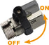 YOO.MEE Shut-Off Brass Ball Valve - 1/2'' Standard Connections with Polished Chrome Finish