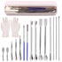 Keadic 17Pcs Stainless Steel Micro Sampling Spoon, Lab Spatulas Assortment Kit for Laboratory Reagent