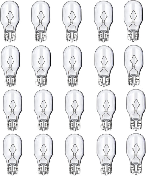 4W 12V T5 Light Bulbs - 20 Pack for Landscape Light Bulbs, Wedge Base Low Voltage Garden Light Bulbs