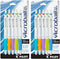 Pilot Acroball PureWhite Retractable Advanced Ink Ball Point Pens; Fine Point, Black Ink, 2 Of Each
