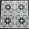 HELLATHUND 4Pcs Reusable Tile Stencils 12x12, Large Concrete Stencils for Painting Floors and Walls