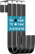 Over The Door Hooks 5.5" 4Pcs for 1 3/8" Door, Black Plastic Coating Wreath Door Hanger Hook for Hanging