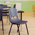 EMMA 15 661 lbs. + OLIVER Apis Heavy Duty Stack Chair - Navy Ergonomic Seat and Back - Powder Coated Frame - Stack High
