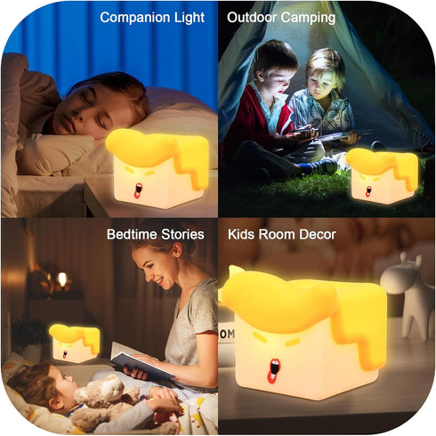 3 Dimmable/Timer Fun Night Light, Hilarious Silicone Squishy Lighted Tap Light, Levels Night Light, USB Rechargeable