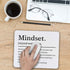 Mindset Definition Inspirational Quotes Mouse Pad, Non-Slip Rubber Base, 9.4 x 7.9 Inch for Desk Decor