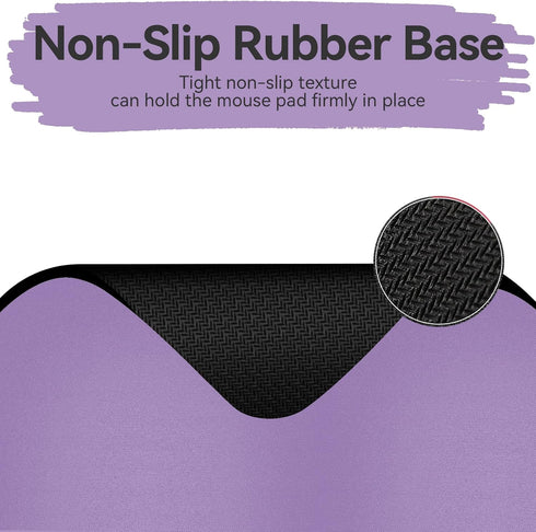 Small Rectangular Mouse Pad, Portable Waterproof Mini Mouse Pad with Non-Slip Glue Base, Purple 5X6 inches