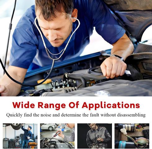 2 DXNQ PCS Automotive Engine Stethoscope, Automotive Mechanics Stethoscope Kit Hearing Tool with Extended Probe, Engine