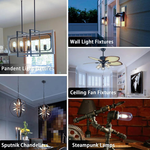 T10 LED Bulb, 5000K, 3.2 inches, E26 LED Bulb, 60 Watt Equivalent, Dimmable, T25 Tubular Light Bulb, Edison Bulbs, 6W,