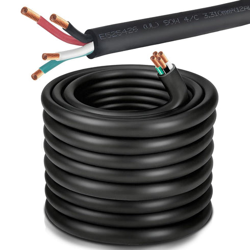 18/4 Wire 15FT SOOW Wires 600V 18 Gauge Portable Power Cable 4