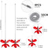 2 Pack Silver Ceiling Fan Pull Chains Extension, Red Crystal Prisms Flower Pendant Pull Chains for Ceiling Fans