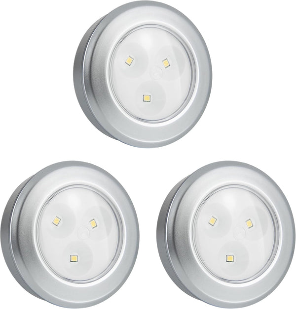 Wireless LED Puck Lights, Touch Activated Tap Ligh, Battery Operated Stick On
