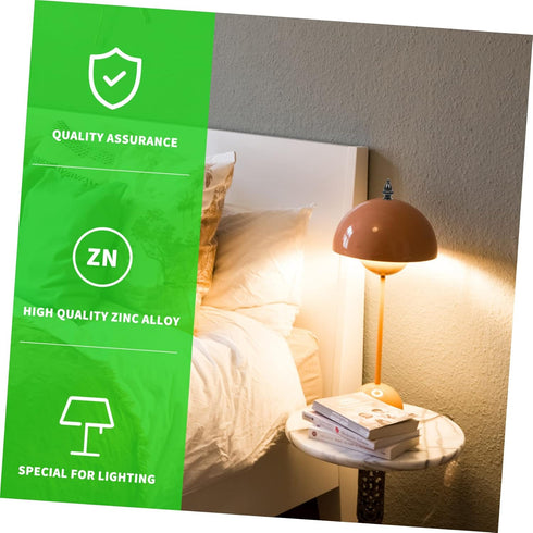 POPETPOP Set 2-Piece Set Harvard Horn Lamp Finial Knob Decorative Floor Light Caps Polished Chrome Easy Install