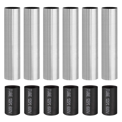 PATIKIL 4" Tall Candle Covers Sleeves, 6Pcs Metal E12 Chandelier Socket Sleeves