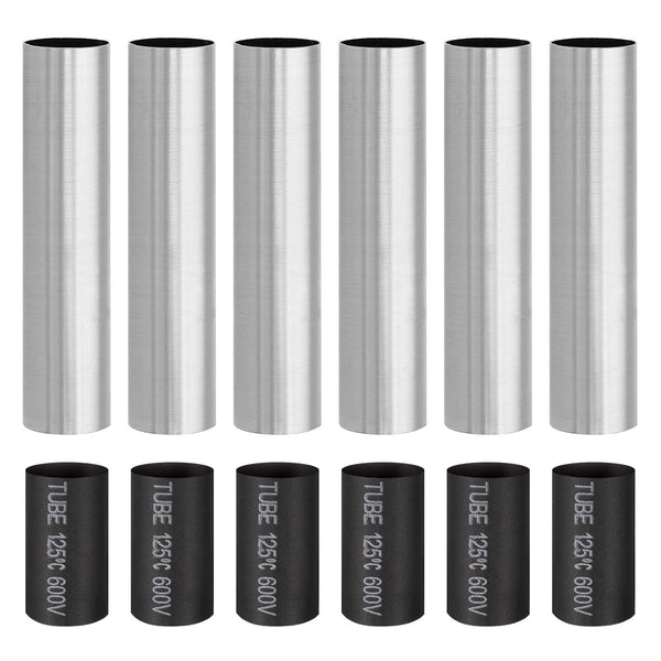 PATIKIL 4" Tall Candle Covers Sleeves, 6Pcs Metal E12 Chandelier Socket Sleeves
