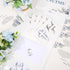 50Pcs FYSUIMU Funeral Thank You Card Cross Flower Sympathy Boxed Thank You Card with Sticker Envelope Blue Floral
