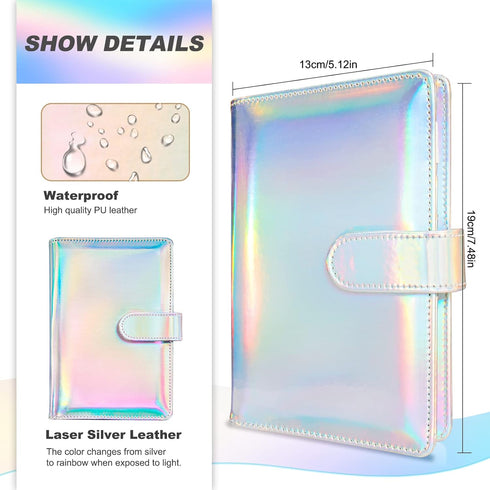 Onlyesh Budget Binder, Cash Envelopes for Budgeting, 28Pcs Budget Binder with Zipper Envelopes, Money Organizer