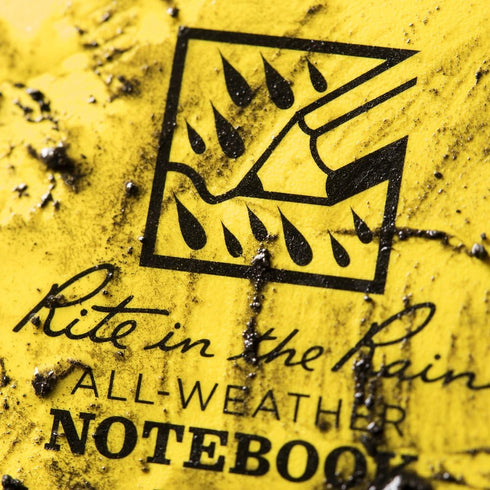 Rite in the Rain Weatherproof Notebook, 4.625" x 7", Yellow Cover, Universal Pattern (No. 373)